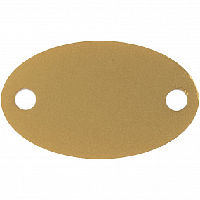 Gifts: шильдик металлический alfa oval, золотистый 