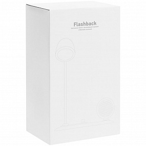 Gifts: лампа с колонкой и беспроводной зарядкой flashback, белая 