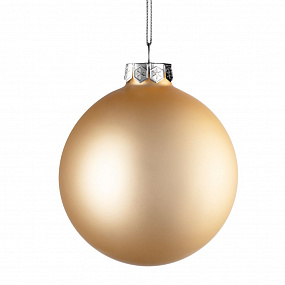 Gifts: елочный шар finery matt, 10 см, матовый золотистый 
