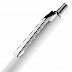 Gifts: ручка шариковая lobby soft touch chrome, белая 