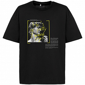 Gifts: футболка оверсайз «he is so pretty. давид», черная 