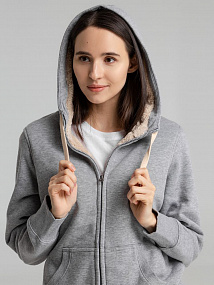 Gifts: толстовка унисекс на молнии sherpa 280, серый меланж 
