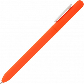 Gifts: ручка шариковая swiper soft touch, неоново-оранжевая с белым 
