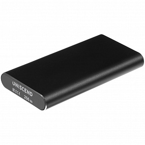 Gifts: портативный внешний диск ssd uniscend drop, 256 гб, черный 