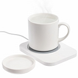 Gifts: кружка с подогревом и беспроводной зарядкой dual base plus, белая 