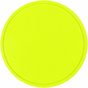 Gifts: лейбл из пвх dzeta round, l, желтый неон 