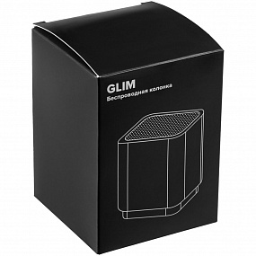 Gifts: беспроводная колонка с подсветкой гравировки glim, черная 
