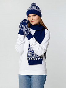 Gifts: шапка elnik, синяя с молочно-белым 