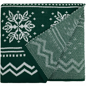 Gifts: плед elnik, зеленый с молочно-белым 