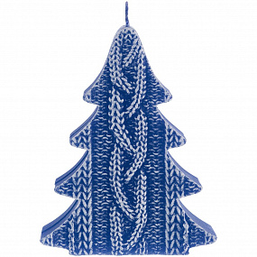 Gifts: свеча kniteam, елка, синяя 