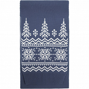 Gifts: шарф elnik, серый с молочно-белым 