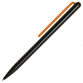 Gifts: шариковая ручка grafeex в чехле, черная с оранжевым 