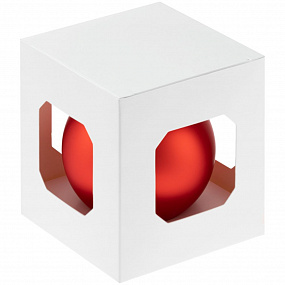 Gifts: елочный шар finery matt, 8 см, матовый красный 