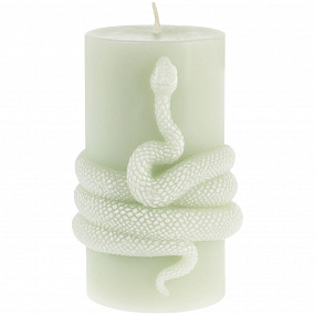 Gifts: свеча snake knot, зеленая 