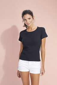 Gifts: футболка женская с круглым вырезом lady 220 черная 