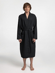 Gifts: халат вафельный kimono, черный 